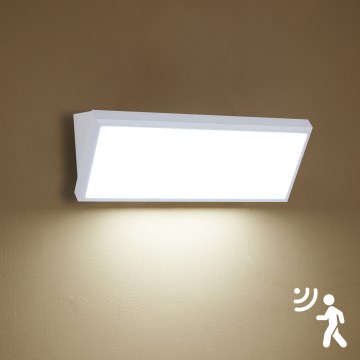 Brilagi - LED-utomhusvägglampa med sensor TRIANGLE LED/42W/230V 45 cm vit IP65