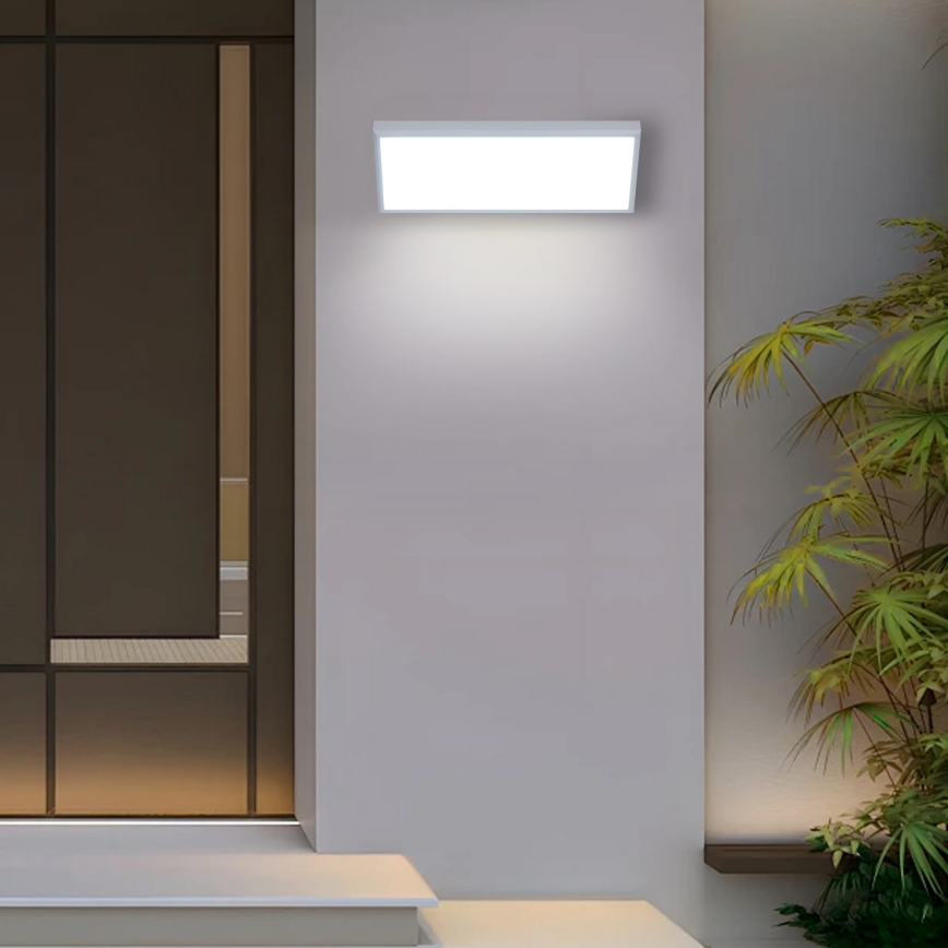 Brilagi - LED-utomhusvägglampa med sensor TRIANGLE LED/42W/230V 45 cm vit IP65