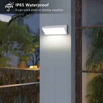 Brilagi - LED-utomhusvägglampa med sensor TRIANGLE LED/42W/230V 45 cm vit IP65