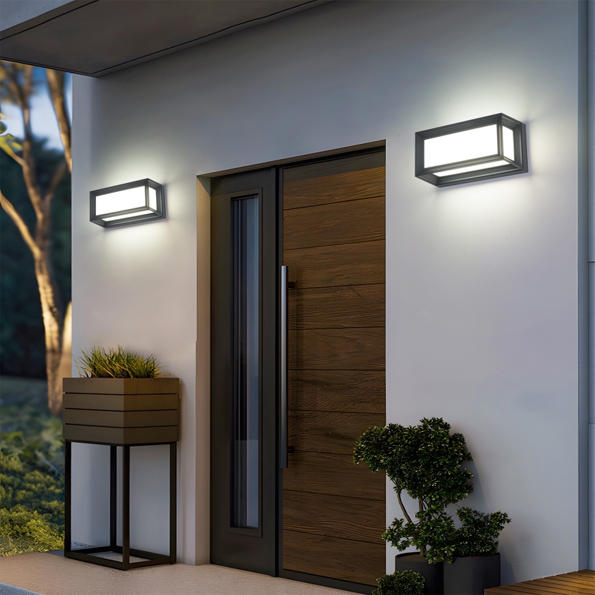 Brilagi - LED utomhusvägglampa PARKER LED/12W/230V 3000/4500/6000K antracit IP44