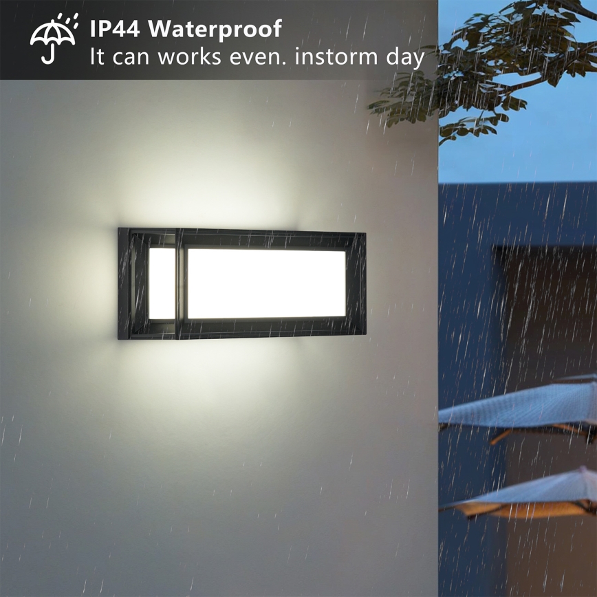 Brilagi - LED utomhusvägglampa PARKER LED/12W/230V svart IP44