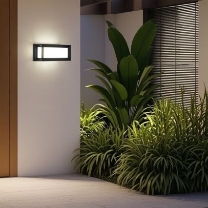 Brilagi - LED utomhusvägglampa PARKER LED/12W/230V svart IP44
