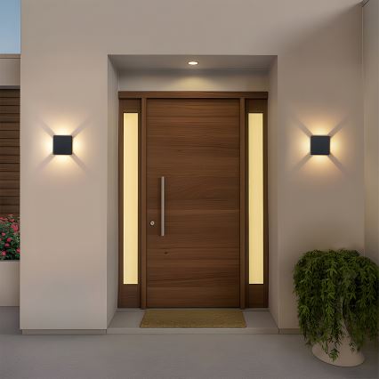 Brilagi - LED-utomhusvägglampa QUADRAY LED/6W/230V svart IP54