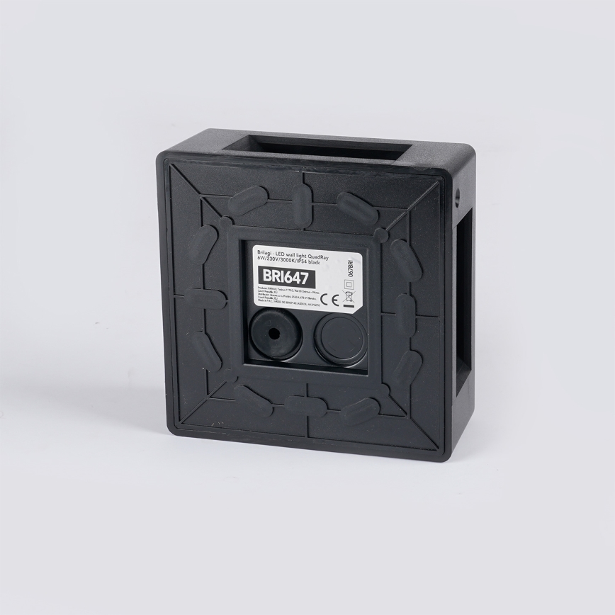 Brilagi - LED-utomhusvägglampa QUADRAY LED/6W/230V svart IP54