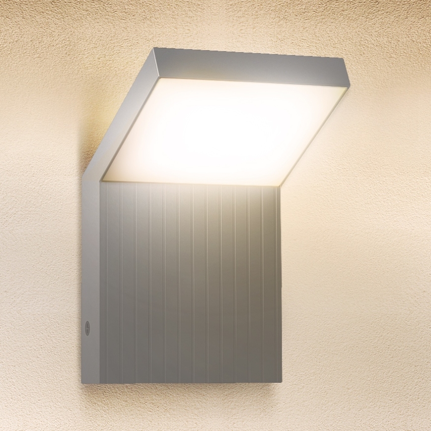 Brilagi - LED utomhusvägglampa RIANO LED/8W/230V silver IP65