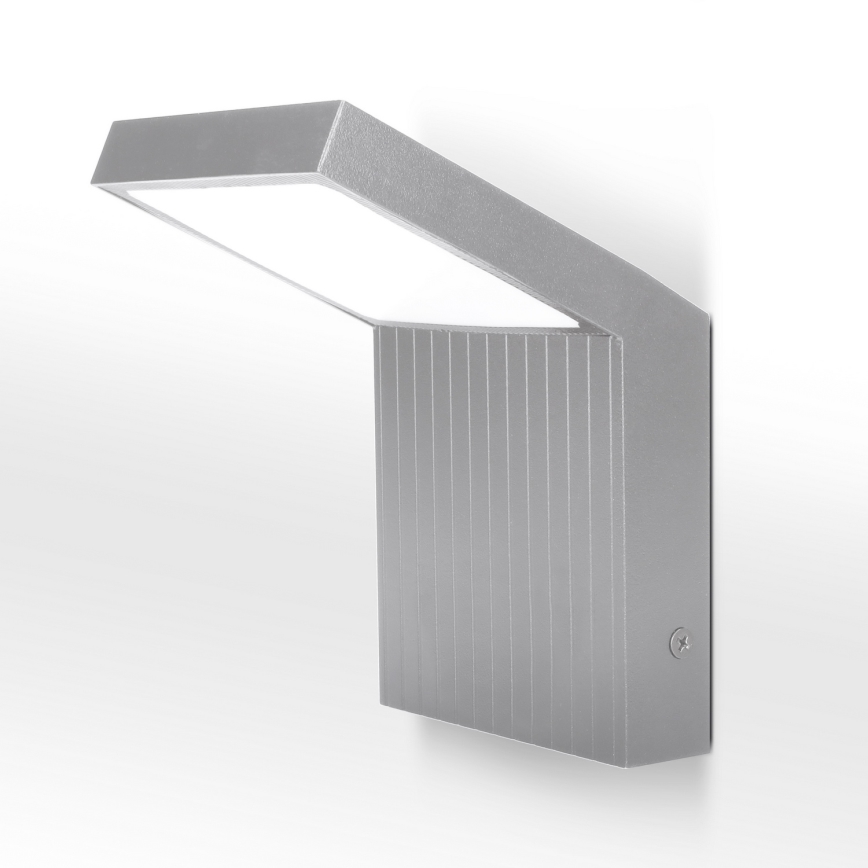 Brilagi - LED utomhusvägglampa RIANO LED/8W/230V silver IP65