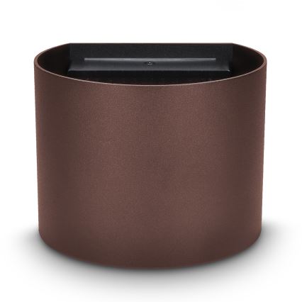 Brilagi - LED utomhusvägglampa RONDO LED/6W/230V brun IP54