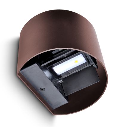 Brilagi - LED utomhusvägglampa RONDO LED/6W/230V brun IP54