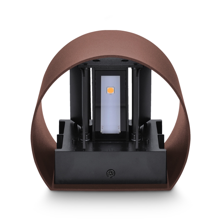 Brilagi - LED utomhusvägglampa RONDO LED/6W/230V brun IP54