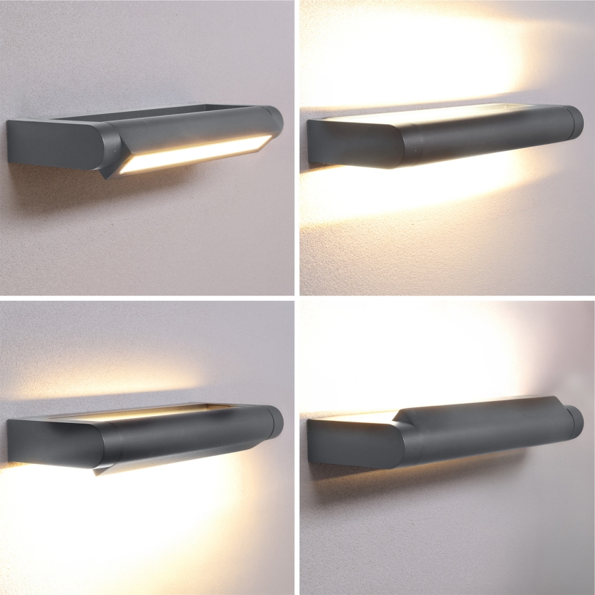 Brilagi - LED utomhusvägglampa SALERNO LED/12W/230V 35,5 cm antracit IP65