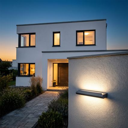Brilagi - LED utomhusvägglampa SALERNO LED/12W/230V 35,5 cm antracit IP65