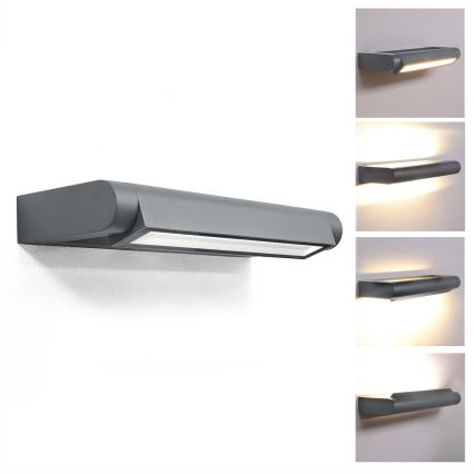 Brilagi - LED utomhusvägglampa SALERNO LED/12W/230V 35,5 cm antracit IP65
