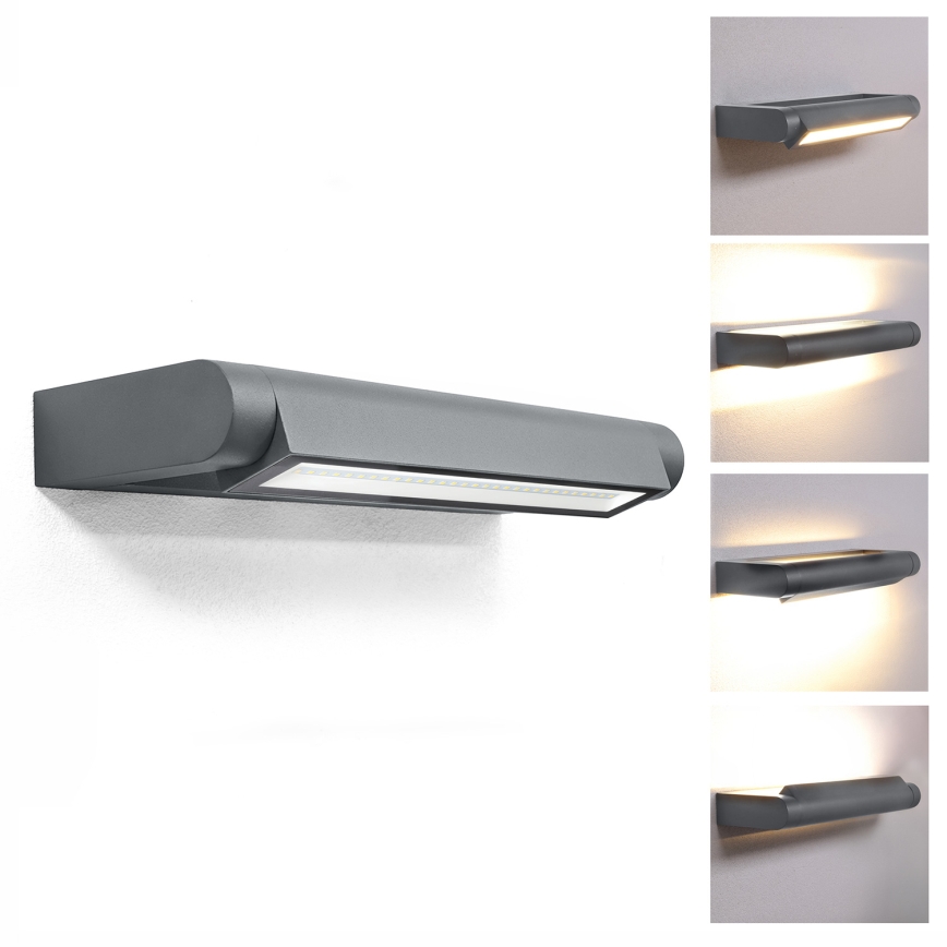 Brilagi - LED utomhusvägglampa SALERNO LED/12W/230V 35,5 cm antracit IP65