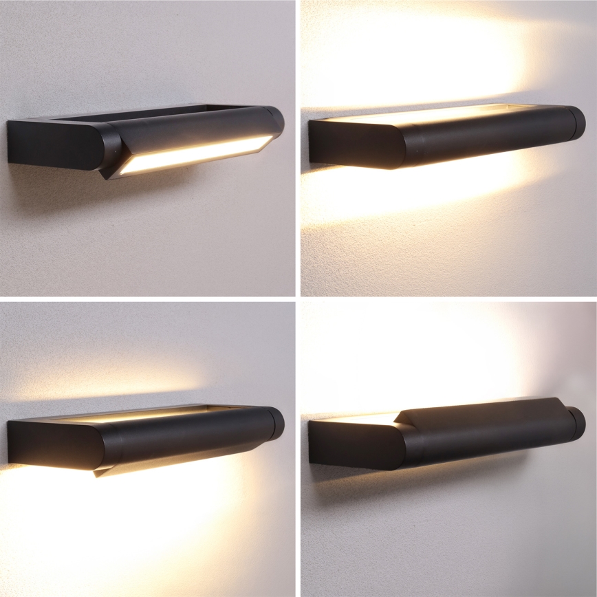 BRILAGI - LED Utomhus vägglampa för fasad SALERNO LED/12W/230V 35,5 cm svart IP65