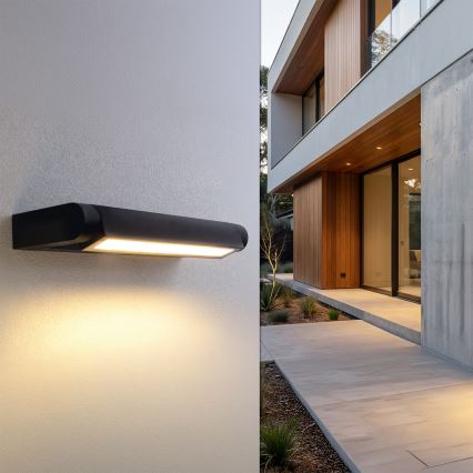 BRILAGI - LED Utomhus vägglampa för fasad SALERNO LED/12W/230V 35,5 cm svart IP65