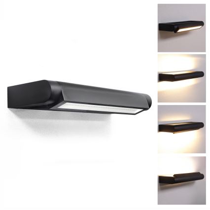 BRILAGI - LED Utomhus vägglampa för fasad SALERNO LED/12W/230V 35,5 cm svart IP65