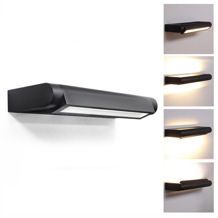 BRILAGI - LED Utomhus vägglampa för fasad SALERNO LED/12W/230V 35,5 cm svart IP65