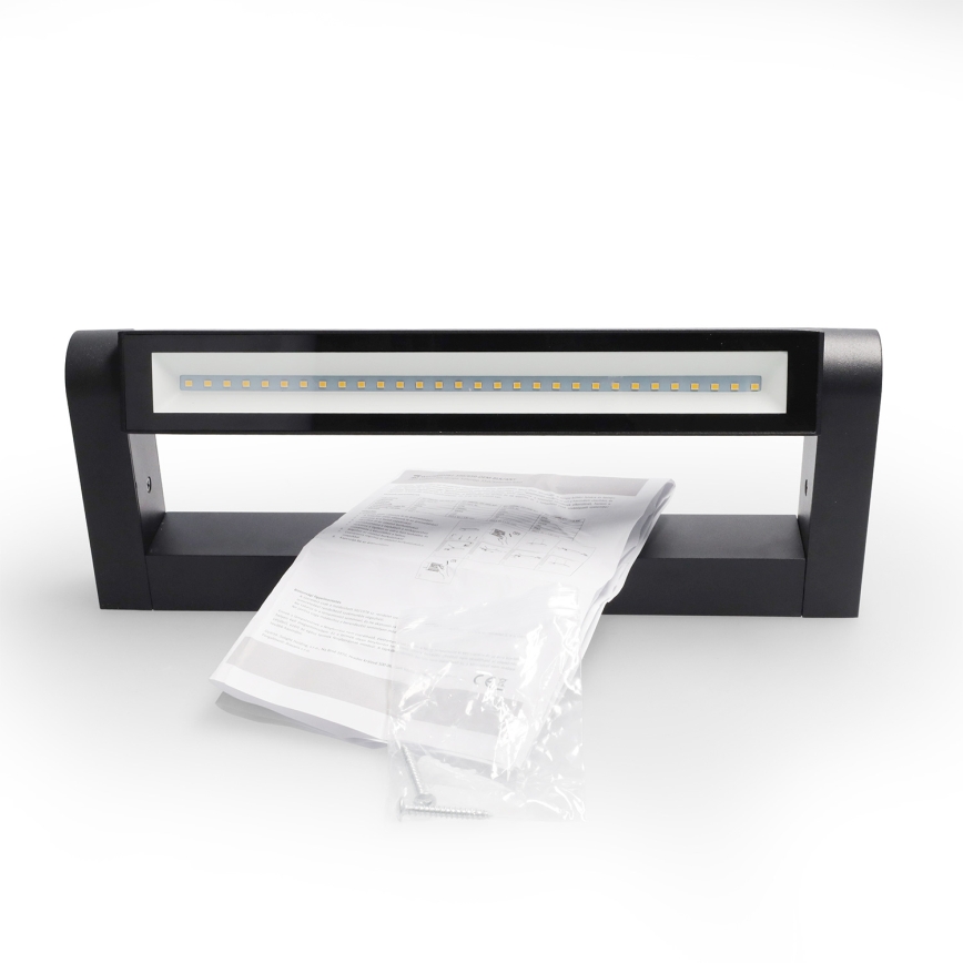 BRILAGI - LED Utomhus vägglampa för fasad SALERNO LED/12W/230V 35,5 cm svart IP65