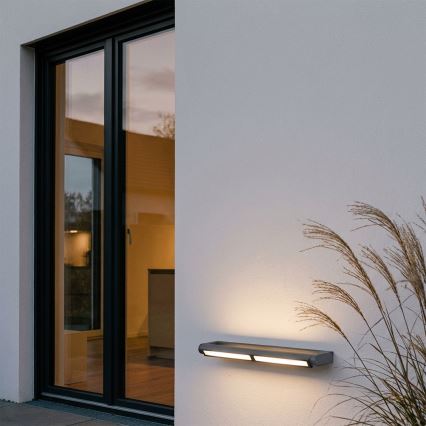 Brilagi - LED utomhusvägglampa SALERNO LED/24W/230V 66 cm antracit IP65