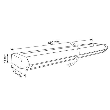 Brilagi - LED utomhusvägglampa SALERNO LED/24W/230V 66 cm antracit IP65