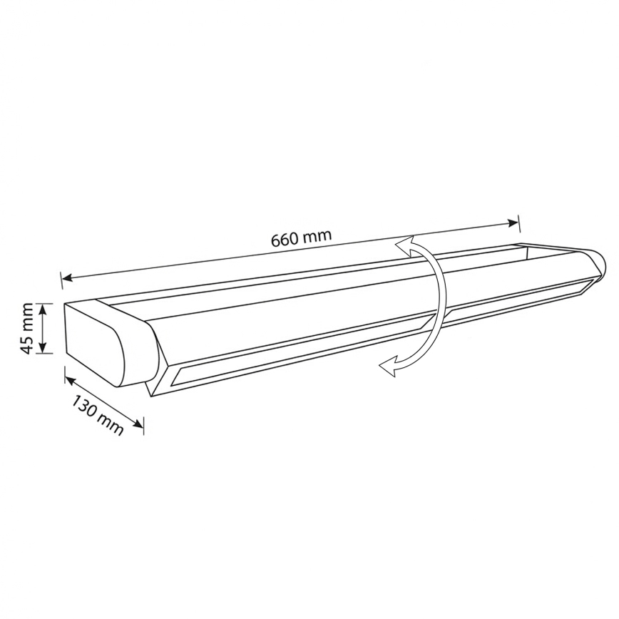 Brilagi - LED utomhusvägglampa SALERNO LED/24W/230V 66 cm antracit IP65