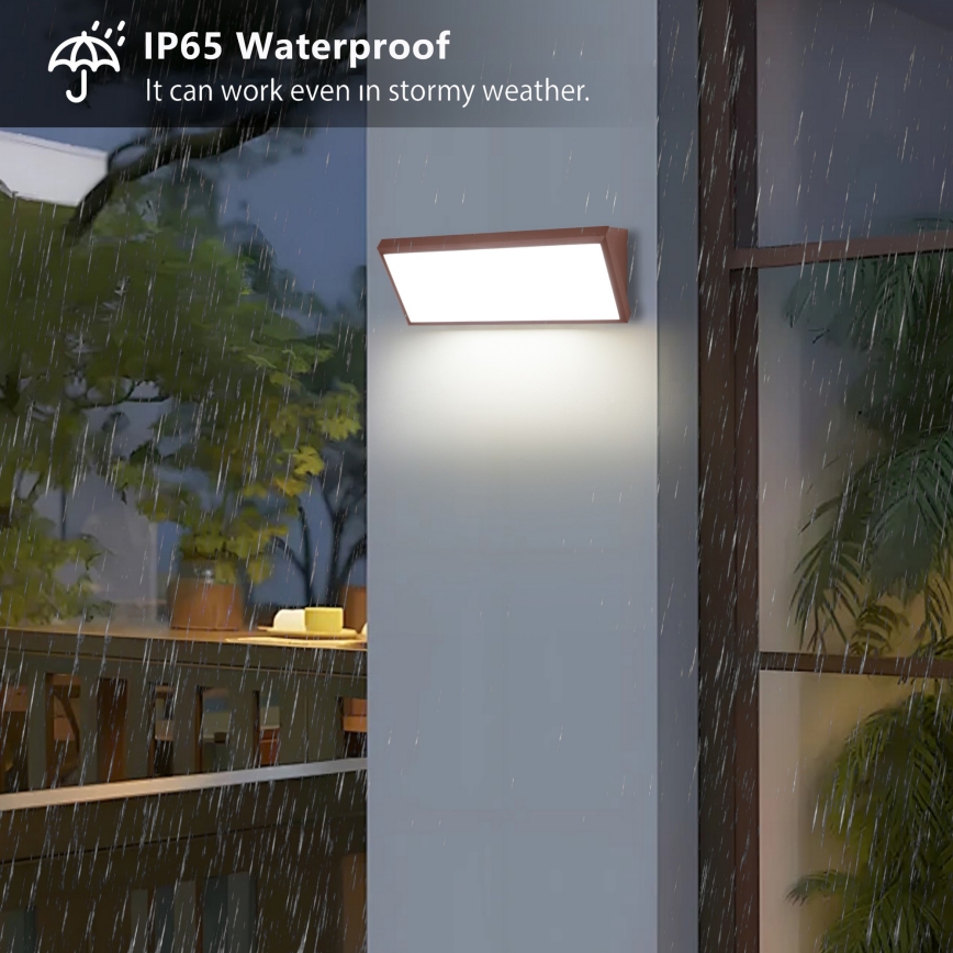 Brilagi - LED utomhusvägglampa TRIANGLE LED/42W/230V 45 cm brun IP65