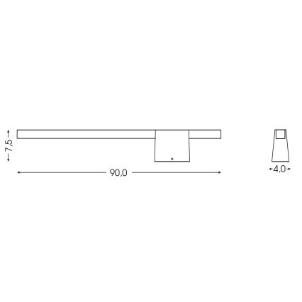 BRILAGI - LED utomhusvägglampa VELORA LED/12W/230V 90 cm IP44 svart