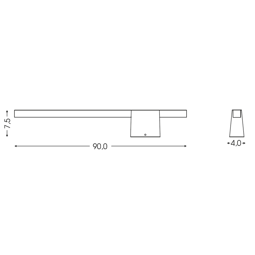 BRILAGI - LED utomhusvägglampa VELORA LED/12W/230V 90 cm IP44 svart