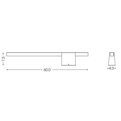 BRILAGI - LED utomhusvägglampa VELORA LED/9W/230V 60 cm IP44 antracit