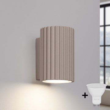 Brilagi - LED-väggarmatur CRESTO 1xGU10/10W/230V 10 cm taupe