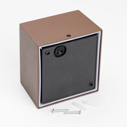 BRILAGI - LED väggarmatur för utomhusbruk TERNI LED/12W/230V, brun, IP44