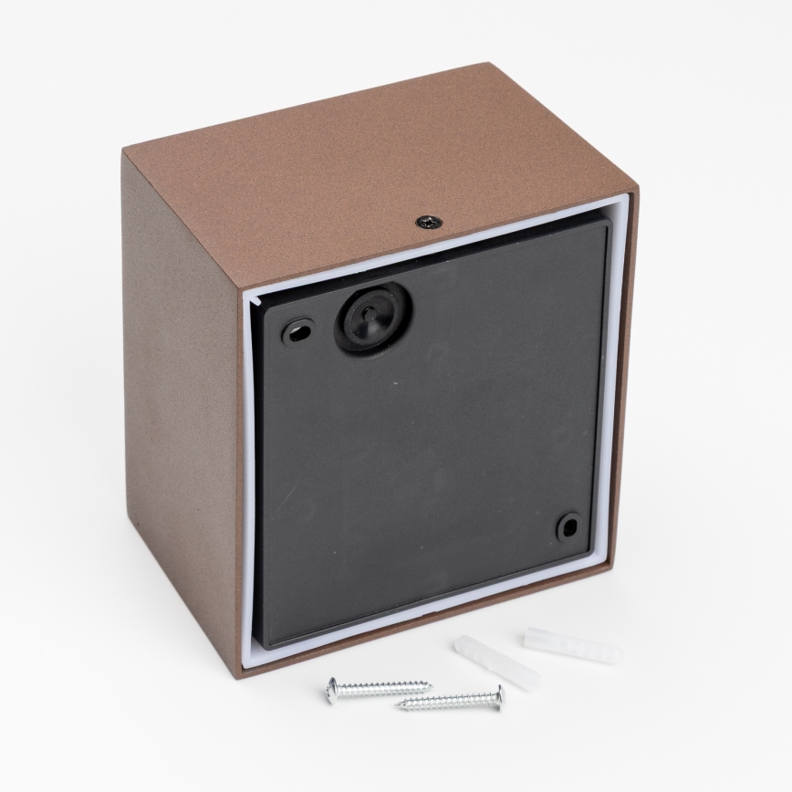 BRILAGI - LED väggarmatur för utomhusbruk TERNI LED/12W/230V, brun, IP44