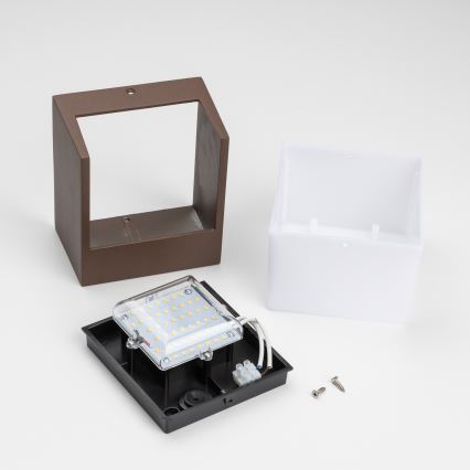 BRILAGI - LED väggarmatur för utomhusbruk TERNI LED/12W/230V, brun, IP44