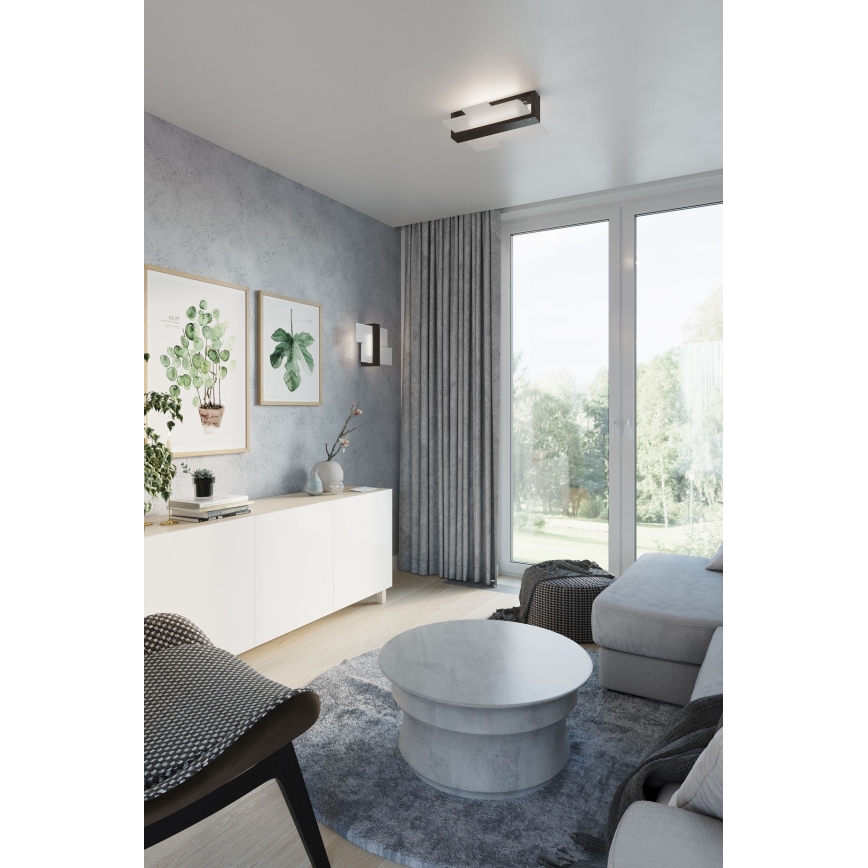 Brilagi -  LED väggbelysning HERA 1xE27/7,5W/230V wenge