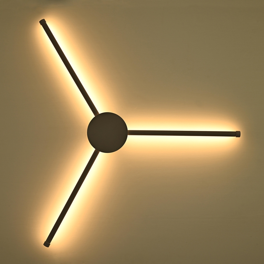 Brilagi - LED väggbelysning LUGO TRE LED/14W/230V svart