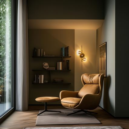 Brilagi - LED väggbelysning MILLA 3xG9/3W/230V guld/rökig