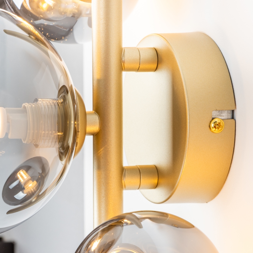 Brilagi - LED väggbelysning MILLA 3xG9/3W/230V guld/rökig