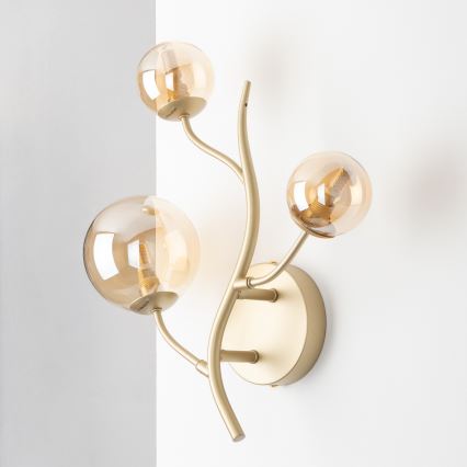 Brilagi - LED väggbelysning MISTEL 3xG9/3W/230V guld