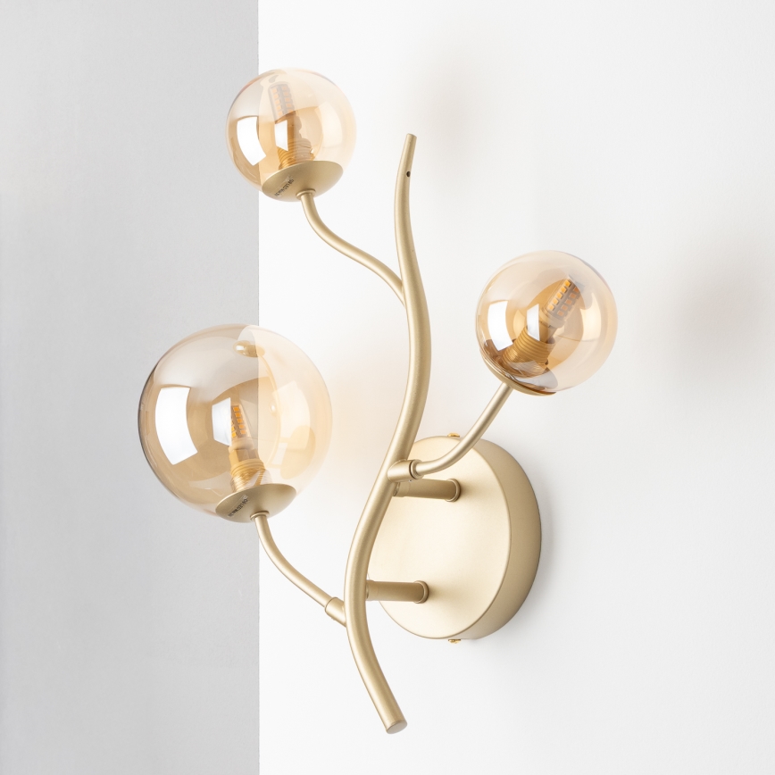 Brilagi - LED väggbelysning MISTEL 3xG9/3W/230V guld