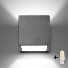 Brilagi -  LED väggbelysning MURO 1xG9/3,5W/230V betong
