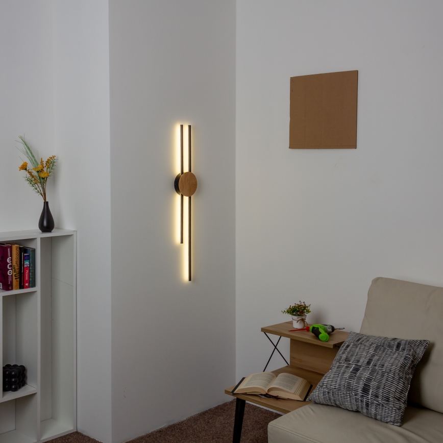 Brilagi - LED väggbelysning WOODY COLLINE LED/15W/230V 80 cm ek