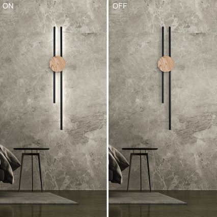 Brilagi - LED väggbelysning WOODY COLLINE LED/15W/230V 80 cm ek