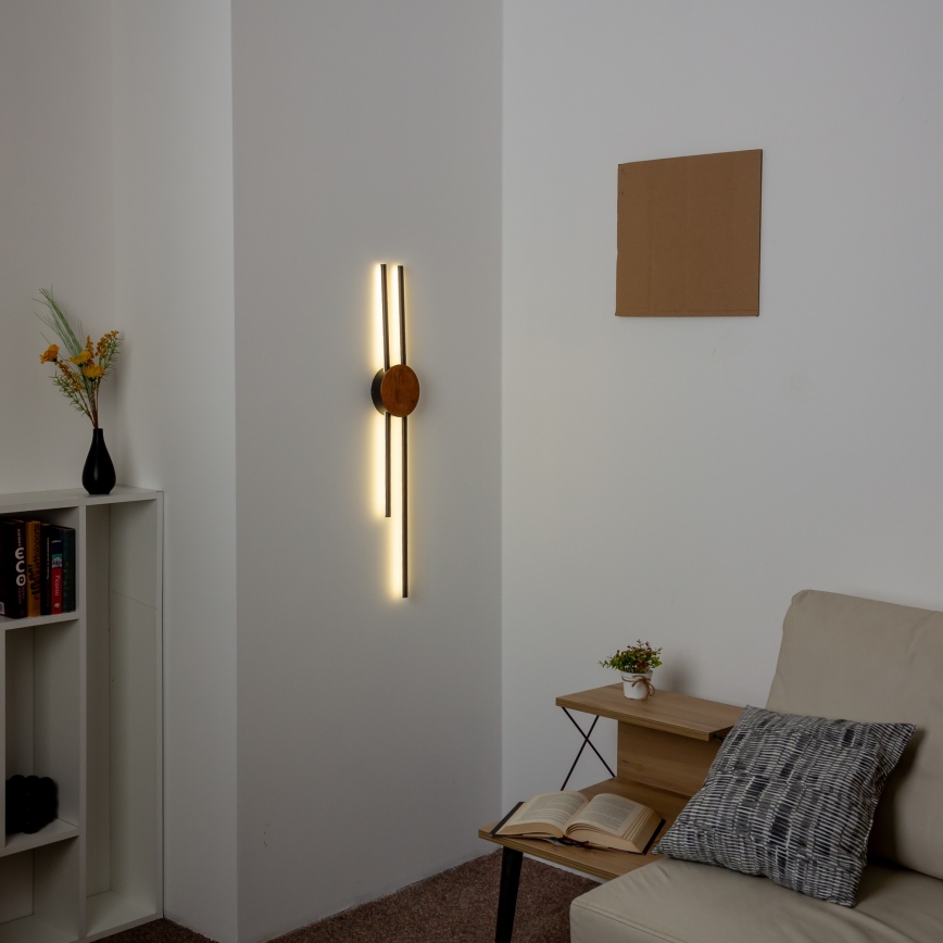 Brilagi - LED väggbelysning WOODY COLLINE LED/15W/230V 80 cm ek körsbär