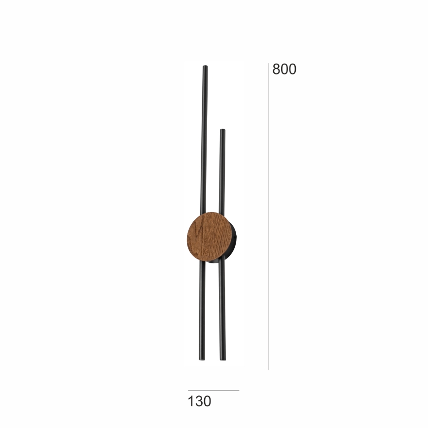 Brilagi - LED väggbelysning WOODY COLLINE LED/15W/230V 80 cm ek körsbär