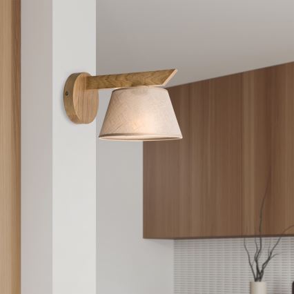 Brilagi - LED  Vägglampa ANTHONY 1xE14/40W/230V ek/beige