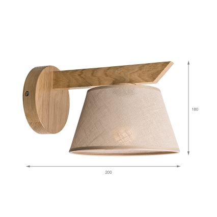 Brilagi - LED  Vägglampa ANTHONY 1xE14/40W/230V ek/beige
