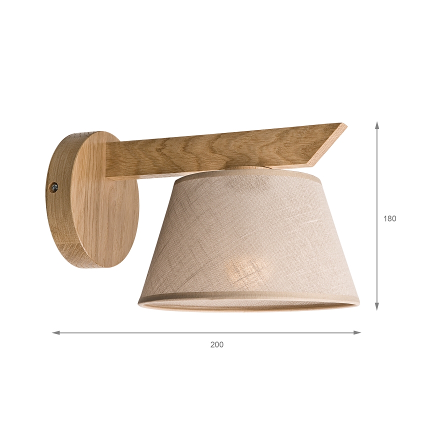 Brilagi - LED  Vägglampa ANTHONY 1xE14/40W/230V ek/beige