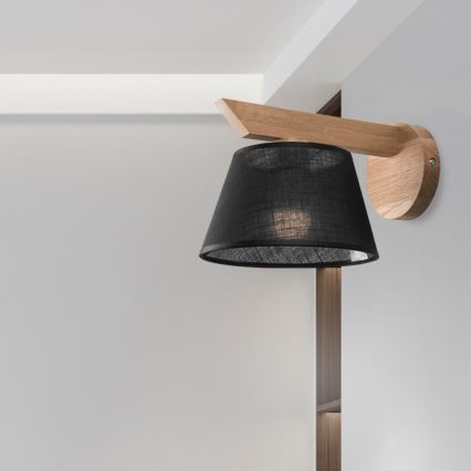 Brilagi - LED  Vägglampa ANTHONY 1xE14/40W/230V ek/svart