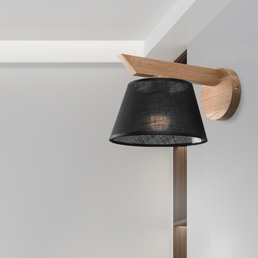 Brilagi - LED  Vägglampa ANTHONY 1xE14/40W/230V ek/svart