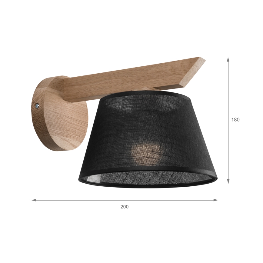 Brilagi - LED  Vägglampa ANTHONY 1xE14/40W/230V ek/svart